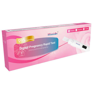 CE Digital Self Test HCG Pregnancy Rapid Test Kit Midstream Cassette 25mIU/Ml