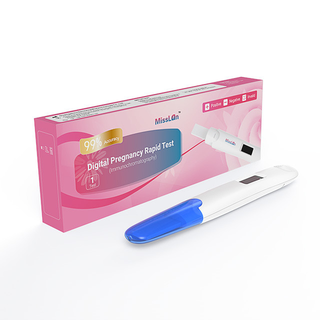 FDA 510k CE ANVISA Digital Pregnancy Test Kit For OTC 25mIU/mL